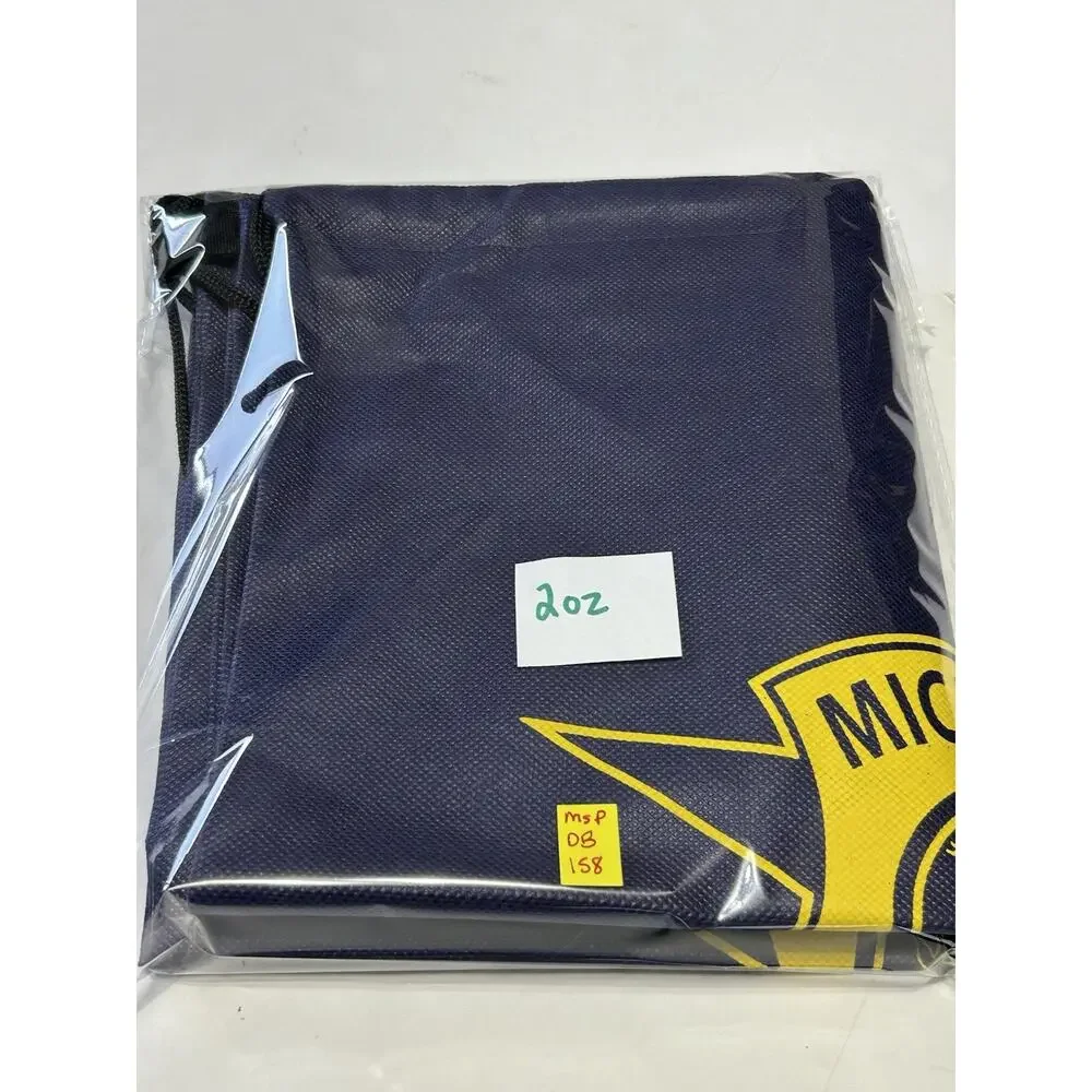 Michigan State Police Drawstring Backpack Blue Bag MSP Shield Logo Collectible